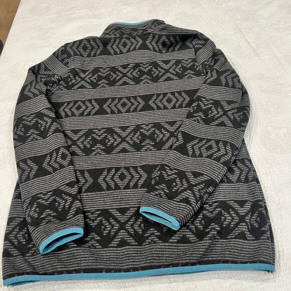 L.L bean Aztec print pullover black and gray size Large women - Picture 5 of 5